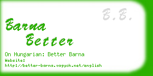 barna better business card